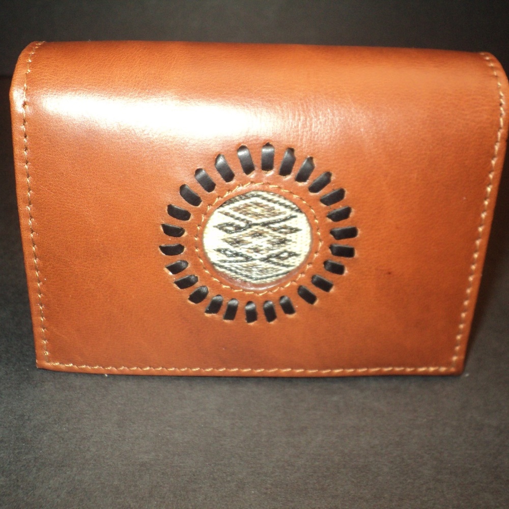 Royal Crown Leathers Business Card Case 4 1/8" Wide x 3" High Camel Brown NEW